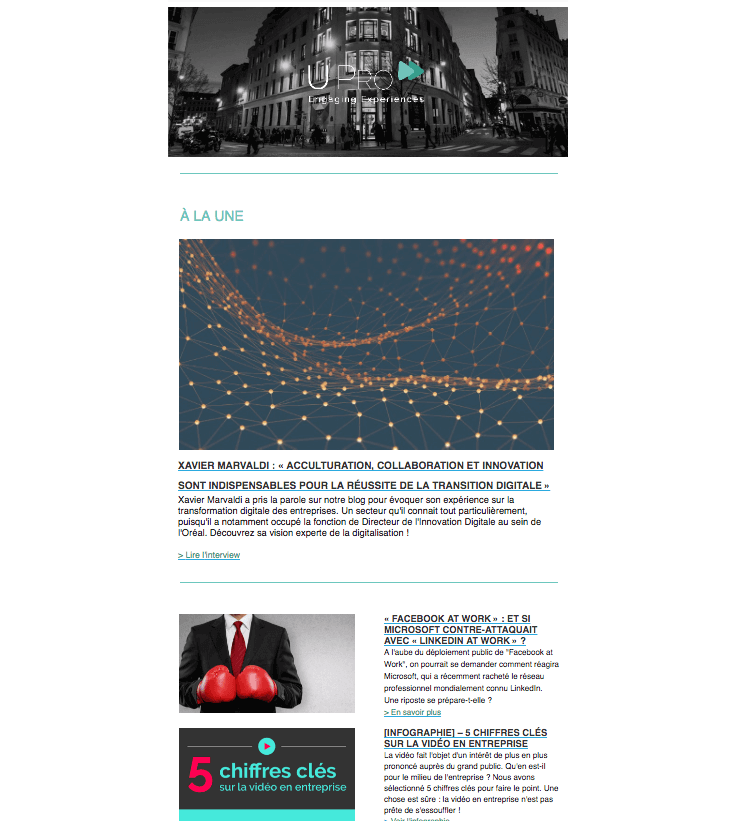 newsletter u-pro