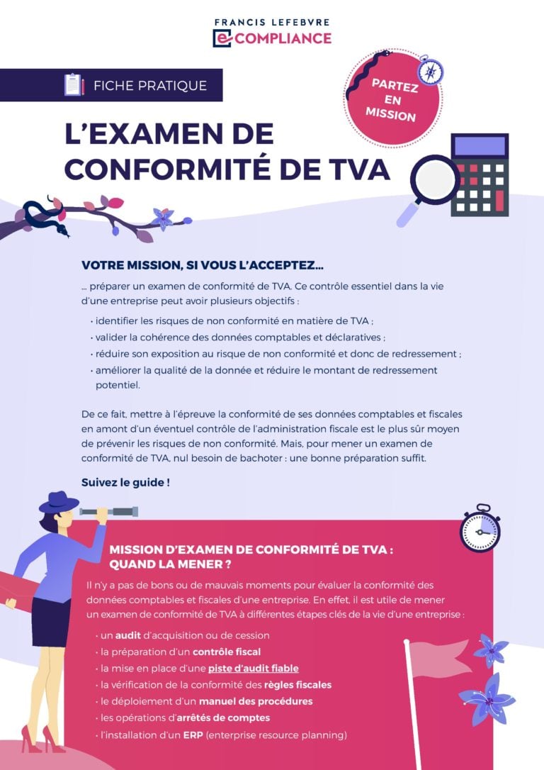 Francis Lefebvre e-Compliance – L’examen de conformité de TVA