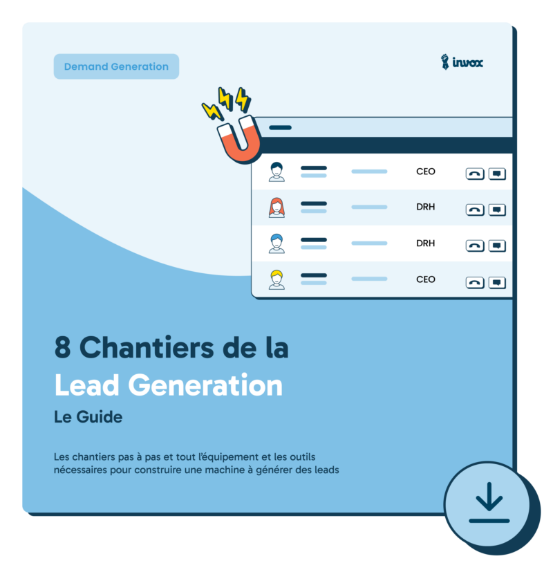 Ebook 8 Chantiers de la Lead Generation mockup