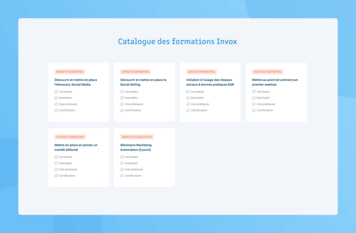 Offre formation catalogue
