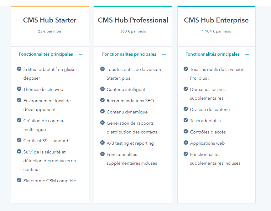 nouveautés hubspot tarif