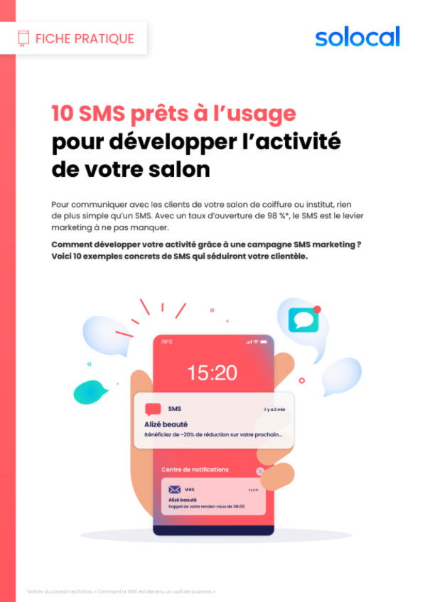 Fiche pratique Solocal : 10 SMS Marketing