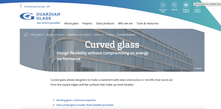 Curved Glass: Design flexibility without compromising on energy performance