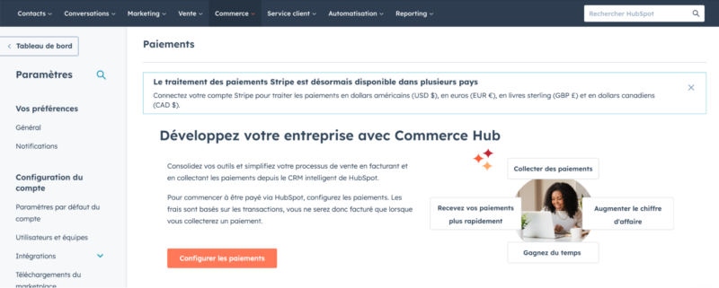 paiements hubspot