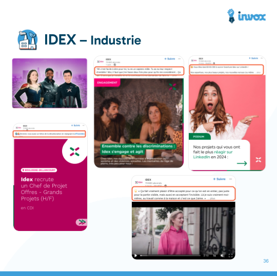 Screenshot des pages Idex